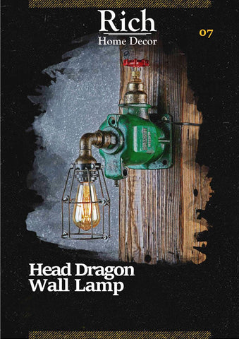 Head Dragon Wall Lamp